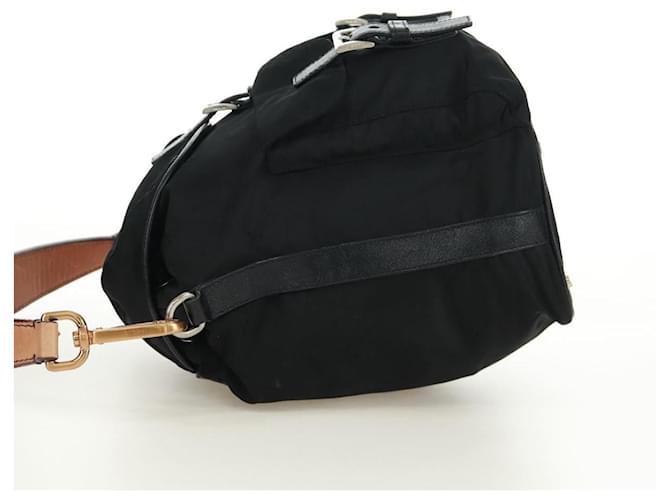 Prada Double Pocket Drawstring Tessuto Schwarz - Ansicht 3