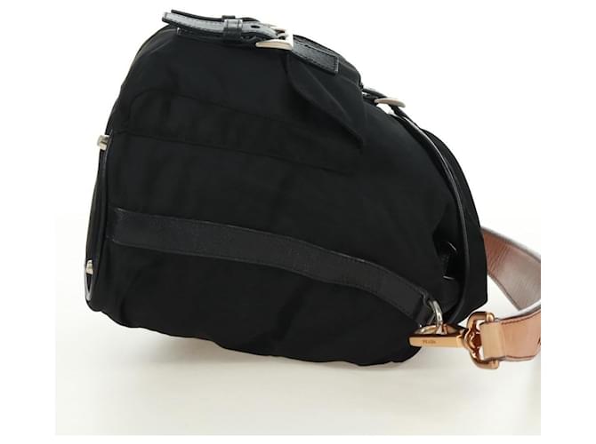 Prada Double Pocket Drawstring Tessuto Schwarz - Ansicht 4