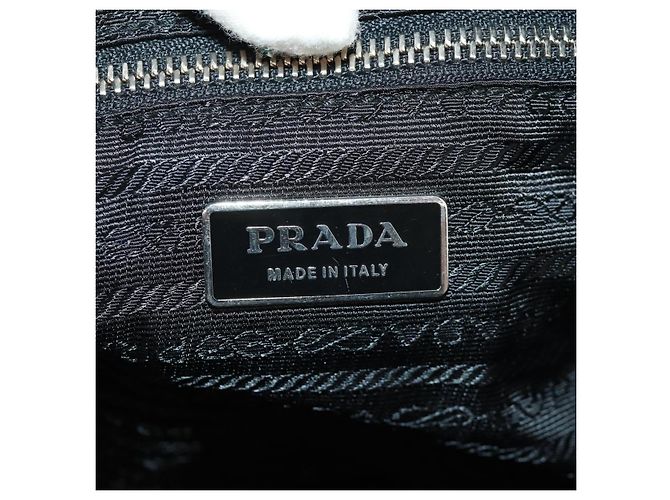 Prada Double Pocket Drawstring Tessuto Schwarz - Ansicht 6