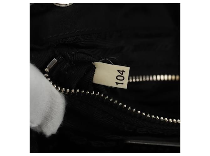 Prada Double Pocket Drawstring Tessuto Schwarz - Ansicht 7