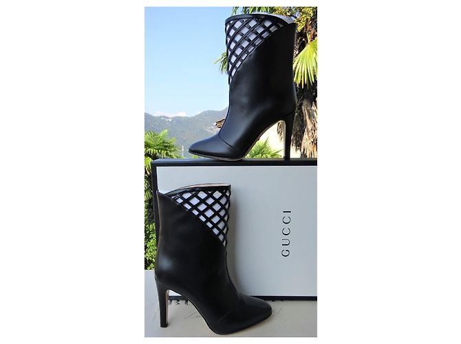 Gucci Originale und Neu! Wunderschöne Lederstiefeletten Größe: 38 Schwarz - Ansicht 10