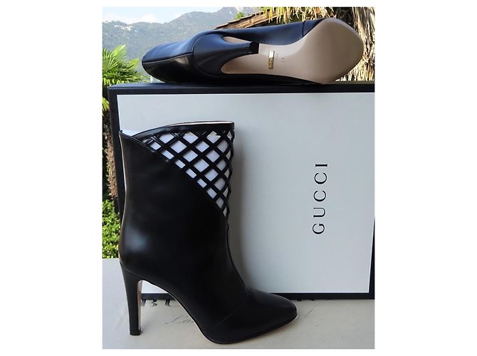 Gucci Originale und Neu! Wunderschöne Lederstiefeletten Größe: 38 Schwarz - Ansicht 11
