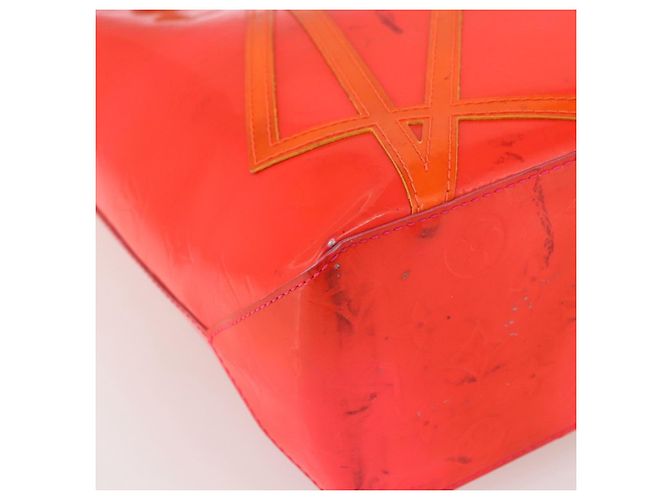 LOUIS VUITTON Monogram Vernis Fluo Reade MM Borsa a Mano Rosa M91900 LV Auth 172626 - vista 15