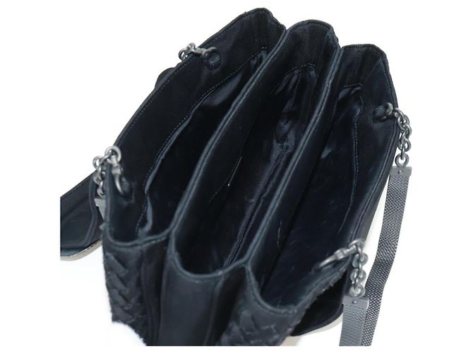 BORSA A MANO CON CATENA INTRECCIATO BOTTEGA VENETA Nera Auth 170936V Nero - vista 10