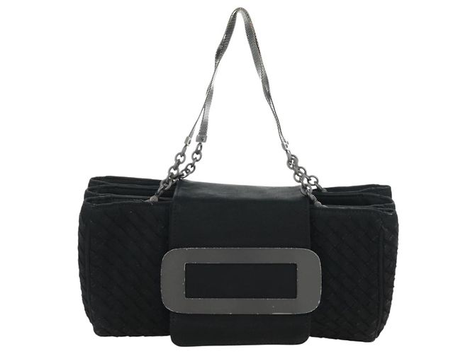 BORSA A MANO CON CATENA INTRECCIATO BOTTEGA VENETA Nera Auth 170936V Nero - vista 13