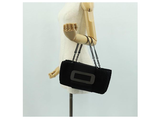 BORSA A MANO CON CATENA INTRECCIATO BOTTEGA VENETA Nera Auth 170936V Nero - vista 25