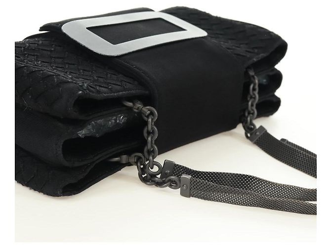 BORSA A MANO CON CATENA INTRECCIATO BOTTEGA VENETA Nera Auth 170936V Nero - vista 6