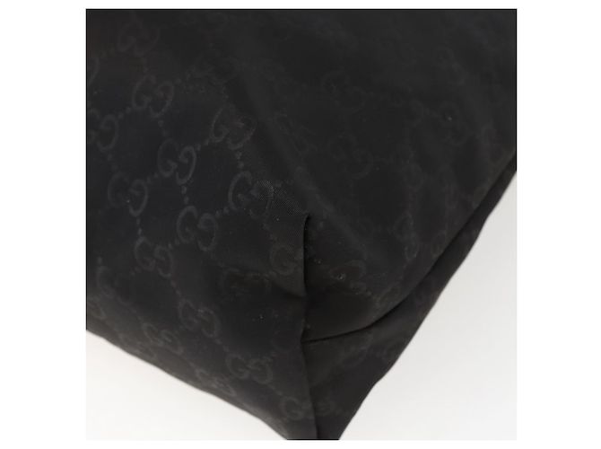 Borsa a Spalla GG in Tela Gucci Nylon Nero Argento 308840 Auth ep13242 - vista 12