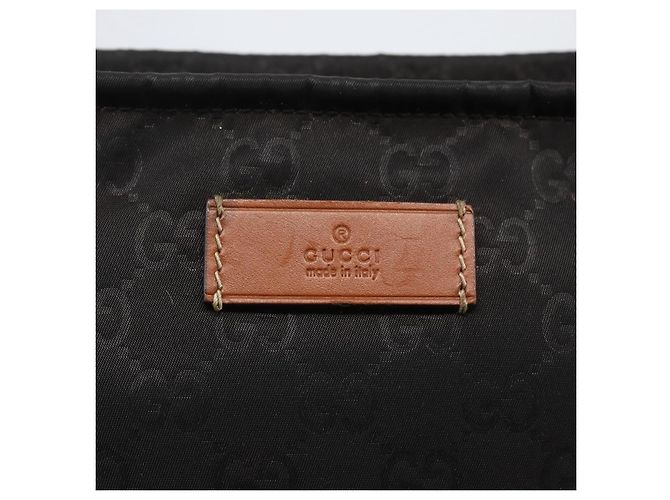 Borsa a Spalla GG in Tela Gucci Nylon Nero Argento 308840 Auth ep13242 - vista 14