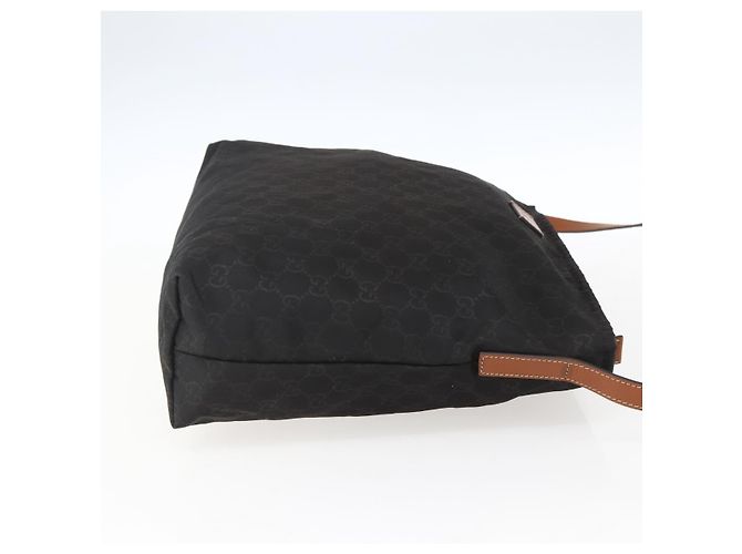 Borsa a Spalla GG in Tela Gucci Nylon Nero Argento 308840 Auth ep13242 - vista 5