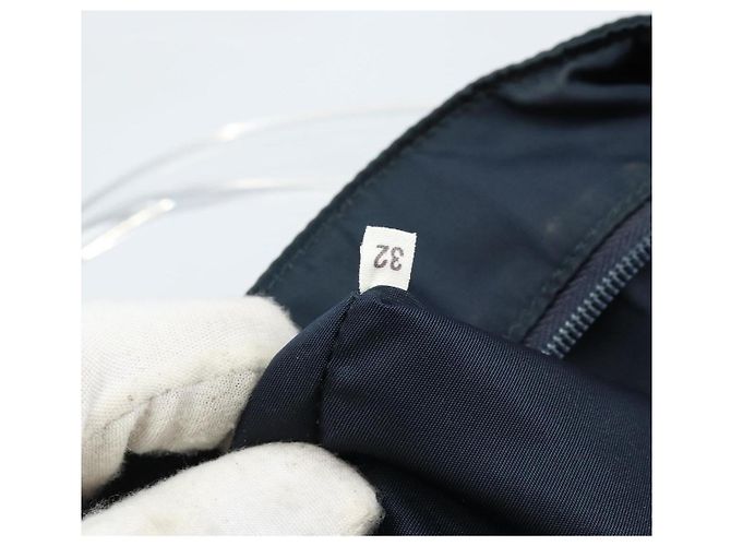 PRADA Borsa a mano in nylon blu navy Auth bs33446 - vista 12