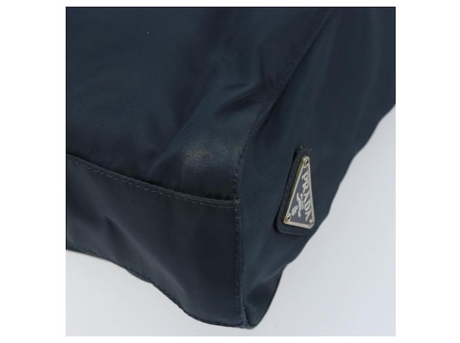 PRADA Borsa a mano in nylon blu navy Auth bs33446 - vista 15