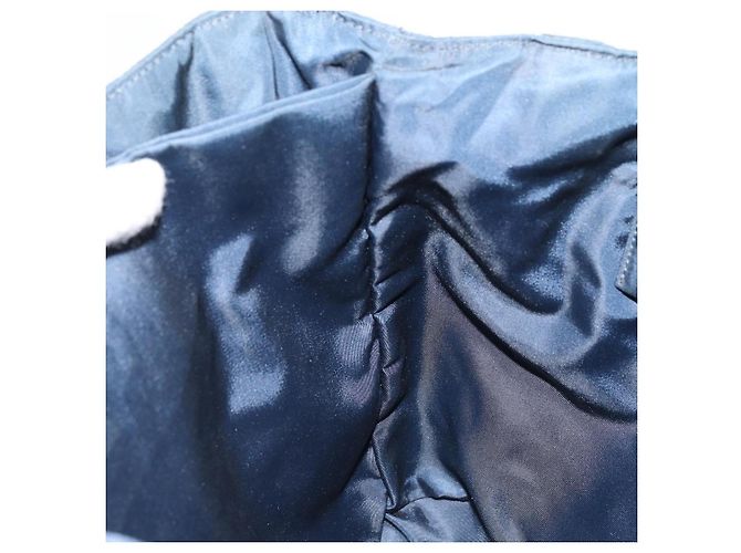 PRADA Borsa a mano in nylon blu navy Auth bs33446 - vista 19