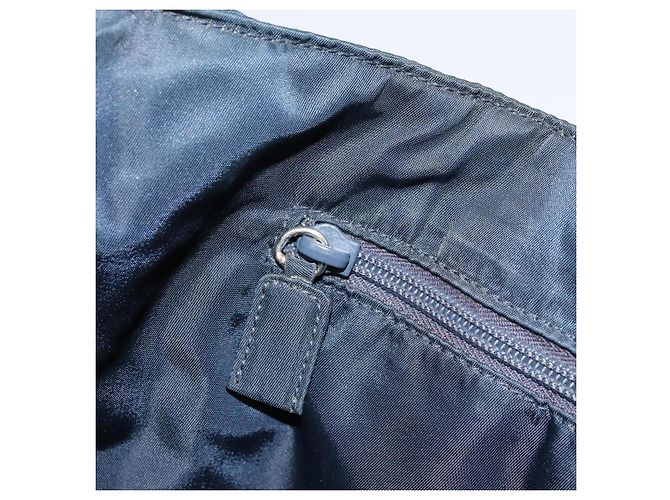 PRADA Borsa a mano in nylon blu navy Auth bs33446 - vista 20