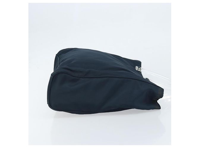 PRADA Borsa a mano in nylon blu navy Auth bs33446 - vista 3
