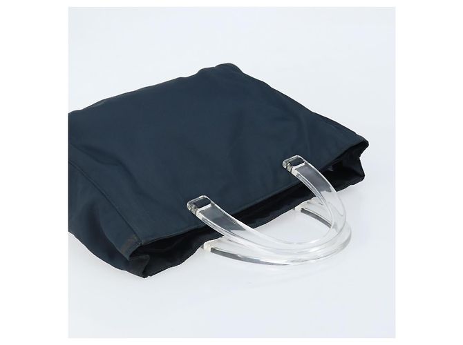 PRADA Borsa a mano in nylon blu navy Auth bs33446 - vista 6