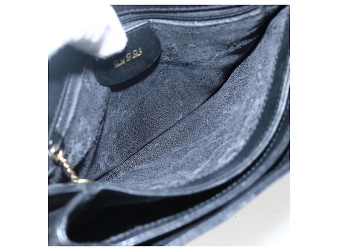 Gucci Borsa a Spalla Horsebit in Pelle Nera e Oro Auth 173650 Nero D'oro - vista 19
