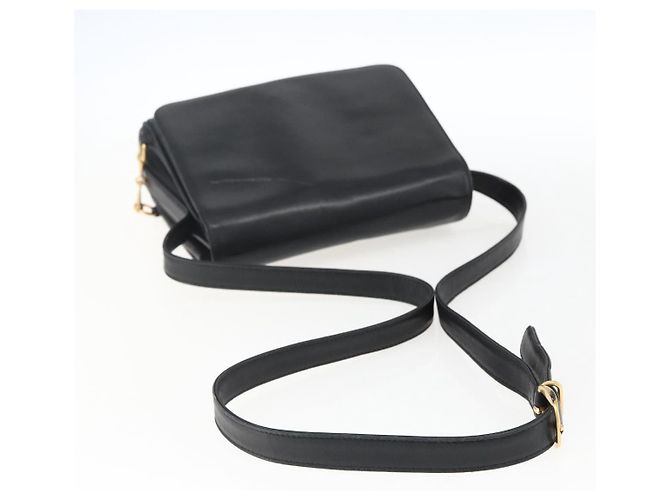 Gucci Borsa a Spalla Horsebit in Pelle Nera e Oro Auth 173650 Nero D'oro - vista 7