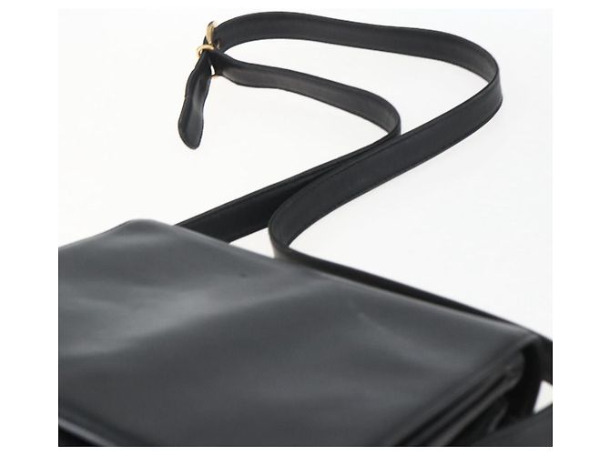 Gucci Borsa a Spalla Horsebit in Pelle Nera e Oro Auth 173650 Nero D'oro - vista 8