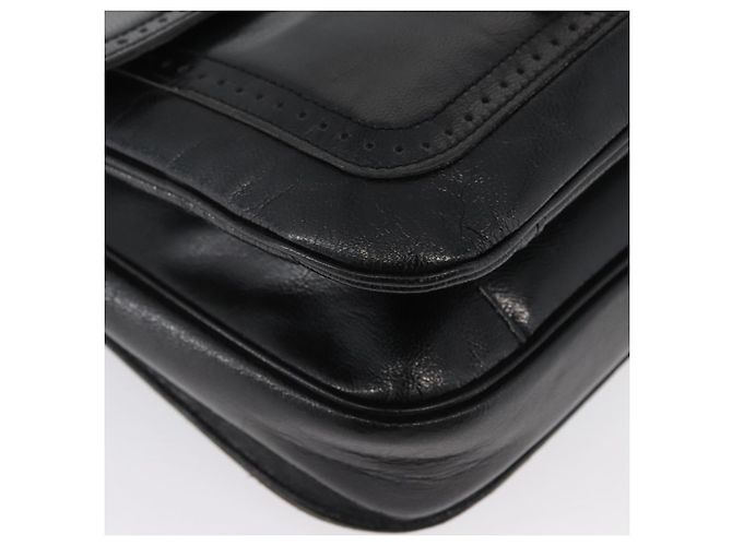 Borsa a Spalla in Pelle Nera e Oro Auth fm5080 di SAINT LAURENT Nero D'oro - vista 10