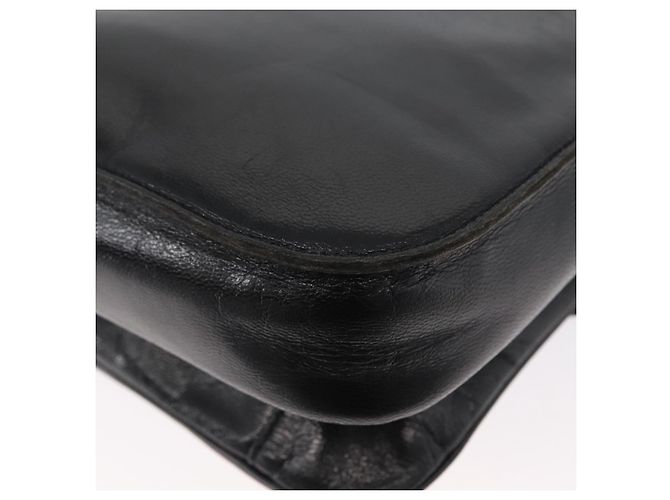 Borsa a Spalla in Pelle Nera e Oro Auth fm5080 di SAINT LAURENT Nero D'oro - vista 16