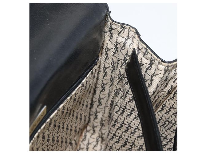 Borsa a Spalla in Pelle Nera e Oro Auth fm5080 di SAINT LAURENT Nero D'oro - vista 19