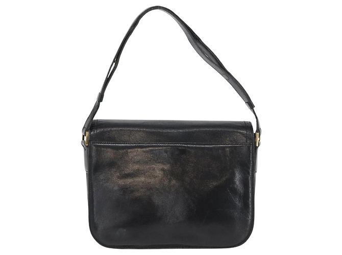 Borsa a Spalla in Pelle Nera e Oro Auth fm5080 di SAINT LAURENT Nero D'oro - vista 2