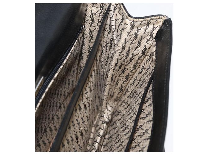 Borsa a Spalla in Pelle Nera e Oro Auth fm5080 di SAINT LAURENT Nero D'oro - vista 23