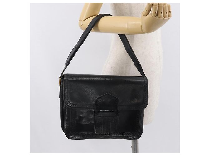 Borsa a Spalla in Pelle Nera e Oro Auth fm5080 di SAINT LAURENT Nero D'oro - vista 26