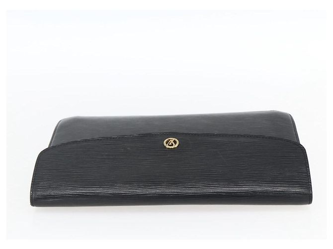 LOUIS VUITTON Clutch Montaigne 27 Epi Nero M52652 Auth LV ka2493 - vista 5