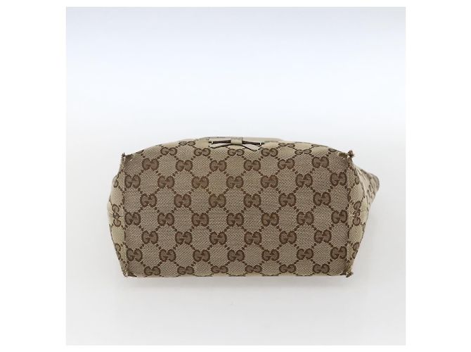 Borsa a mano GG Canvas Gucci Beige Argento 271101 Auth ka2598 - vista 9