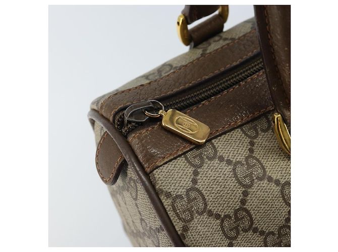 Borsa Gucci GG Supreme Web Sherry Line PVC Beige Oro 39 02 006 Auth ep13397 D'oro - vista 10