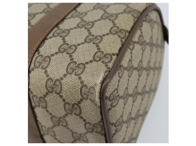 Borsa Gucci GG Supreme Web Sherry Line PVC Beige Oro 39 02 006 Auth ep13397 D'oro - vista 15