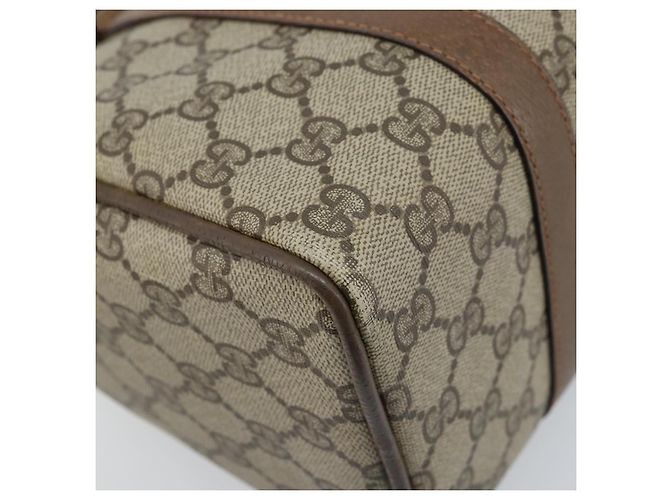 Borsa Gucci GG Supreme Web Sherry Line PVC Beige Oro 39 02 006 Auth ep13397 D'oro - vista 16