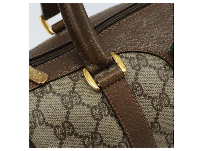 Borsa Gucci GG Supreme Web Sherry Line PVC Beige Oro 39 02 006 Auth ep13397 D'oro - vista 18