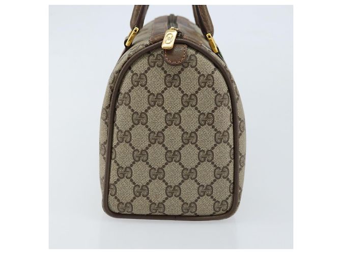 Borsa Gucci GG Supreme Web Sherry Line PVC Beige Oro 39 02 006 Auth ep13397 D'oro - vista 3
