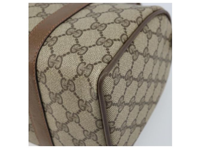 Borsa Gucci GG Supreme Web Sherry Line PVC Beige Oro 39 02 006 Auth ep13397 D'oro - vista 9