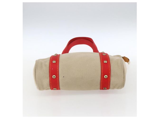 LOUIS VUITTON Antigua Cabas MM Tote Tasche Canvas Beige Rot M40035 LV Auth ka2556 - Ansicht 5