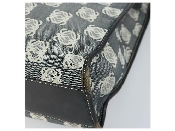 LOEWE Borsa Tote Anagramma Canvas Nera Auth 172243 Nero - vista 14