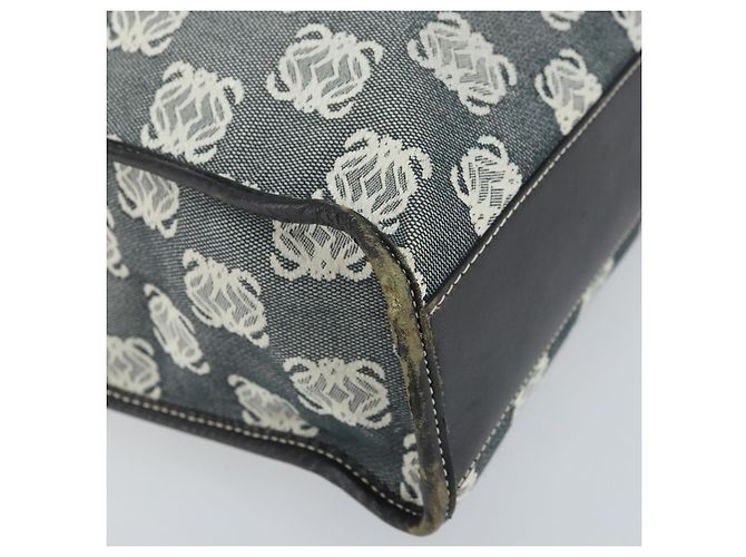 LOEWE Borsa Tote Anagramma Canvas Nera Auth 172243 Nero - vista 15