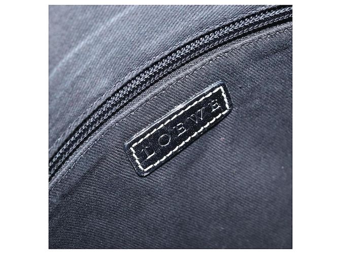 LOEWE Borsa Tote Anagramma Canvas Nera Auth 172243 Nero - vista 17