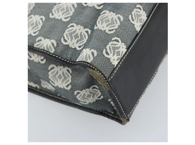 LOEWE Borsa Tote Anagramma Canvas Nera Auth 172243 Nero - vista 9
