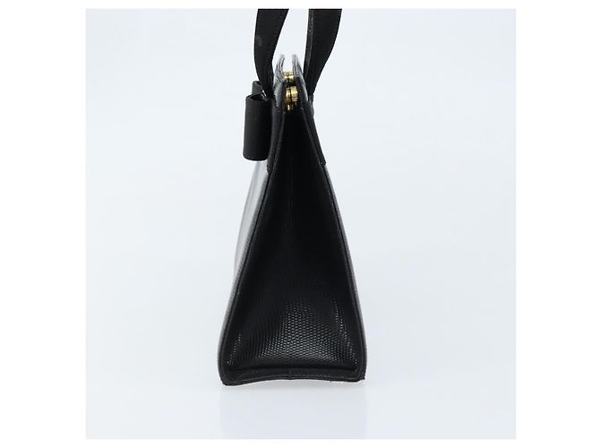 Borsa a mano Vala in pelle nera e oro Salvatore Ferragamo Auth ka2505 Nero D'oro - vista 3