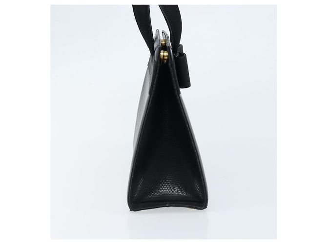 Borsa a mano Vala in pelle nera e oro Salvatore Ferragamo Auth ka2505 Nero D'oro - vista 4