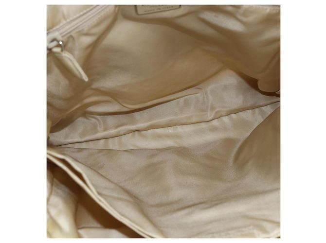 PRADA Borsa a mano in nylon plastico beige trasparente Auth 173565 - vista 10