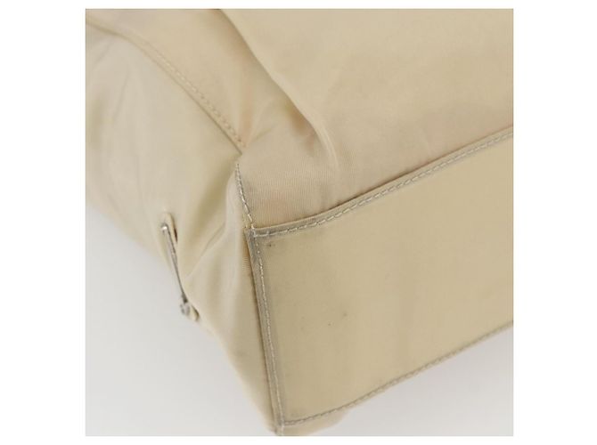 PRADA Borsa a mano in nylon plastico beige trasparente Auth 173565 - vista 15
