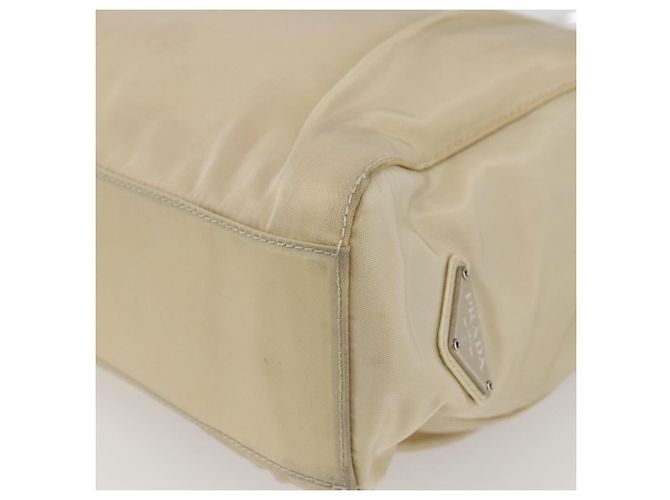 PRADA Borsa a mano in nylon plastico beige trasparente Auth 173565 - vista 16