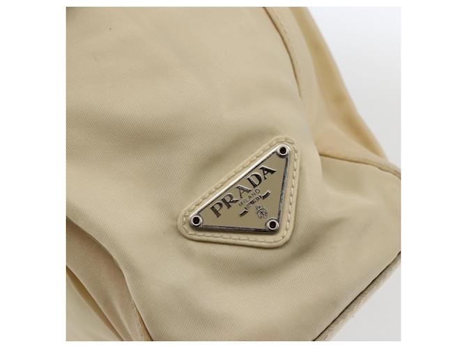 PRADA Borsa a mano in nylon plastico beige trasparente Auth 173565 - vista 18