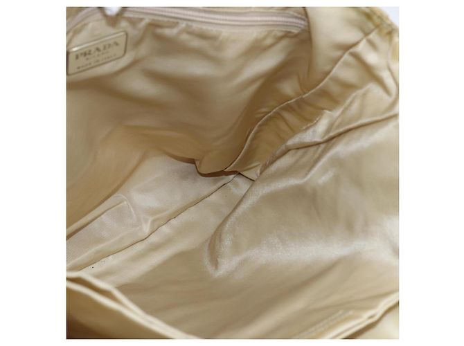 PRADA Borsa a mano in nylon plastico beige trasparente Auth 173565 - vista 20