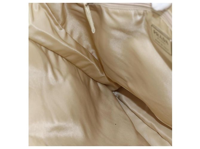 PRADA Borsa a mano in nylon plastico beige trasparente Auth 173565 - vista 21